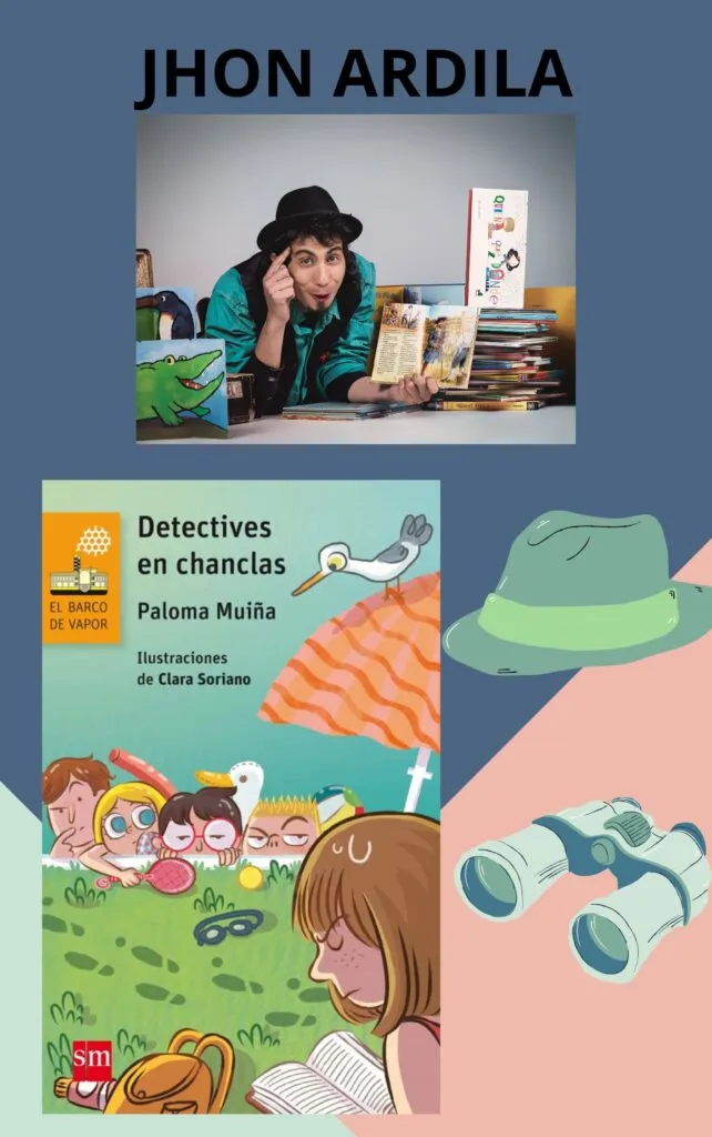 Merienda de libros: taller de lectura y escritura. Detectives en chanclas, de Paloma Muiña Merino